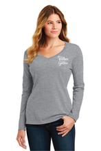 Load image into Gallery viewer, Port & Company LPC450VLS Ladies Long Sleeve V-Neck Tee
