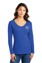 Load image into Gallery viewer, Port & Company LPC450VLS Ladies Long Sleeve V-Neck Tee