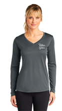 Load image into Gallery viewer, Sport Tek LST353LS Ladies Long Sleeve PosiCharge V-Neck Tee