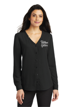 Load image into Gallery viewer, Port Authority LW700 Ladies Long Sleeve Button Front Blouse