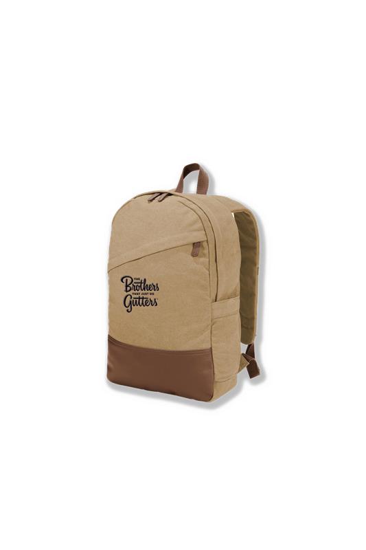 Port Authority BG210 Cotton Canvas Backpack / Desert Khaki