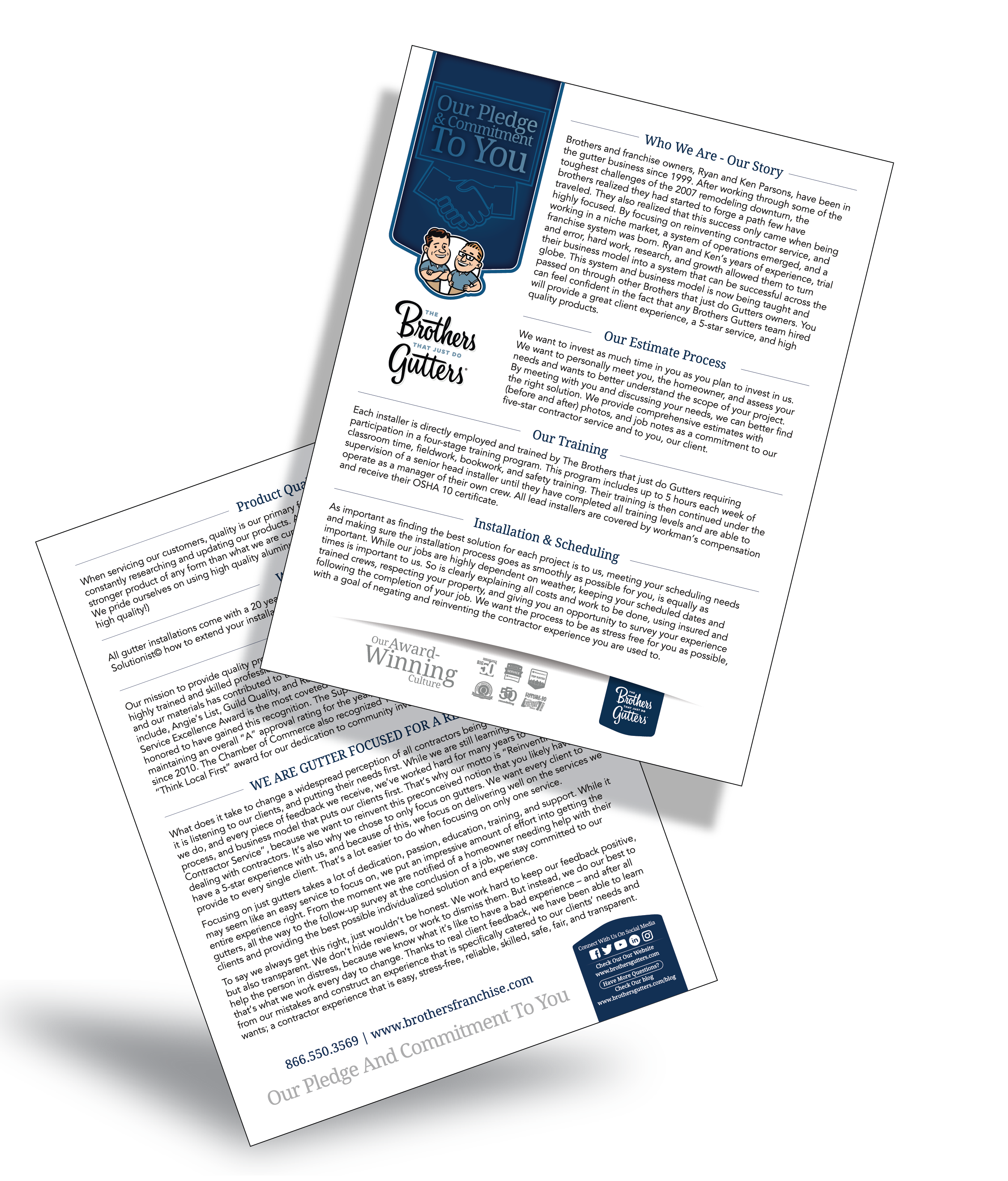 Pledge Cards – Brothers Gutters