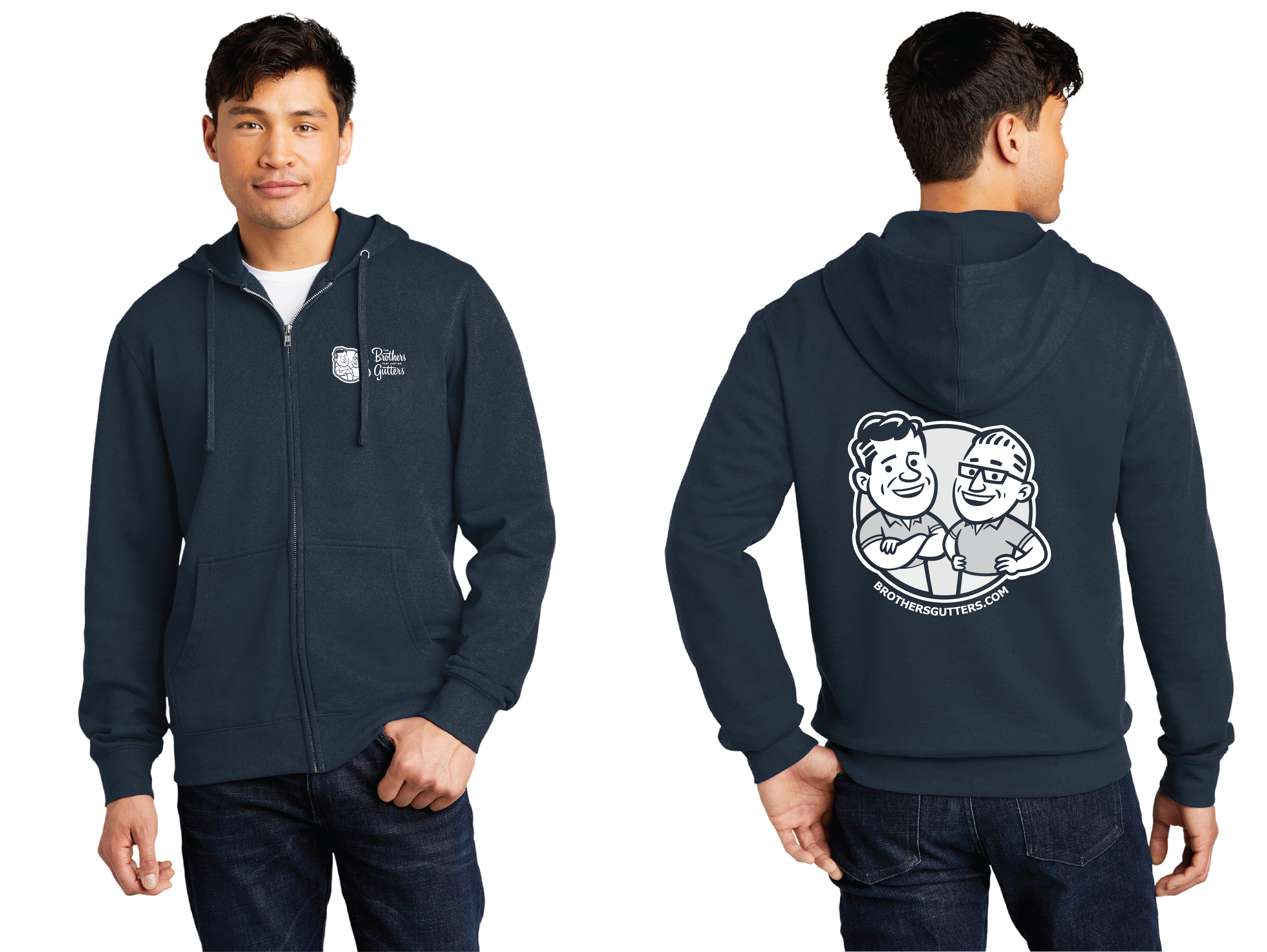 District DT6102 V.I.T. Fleece Full-Zip Hoodie – Brothers Gutters