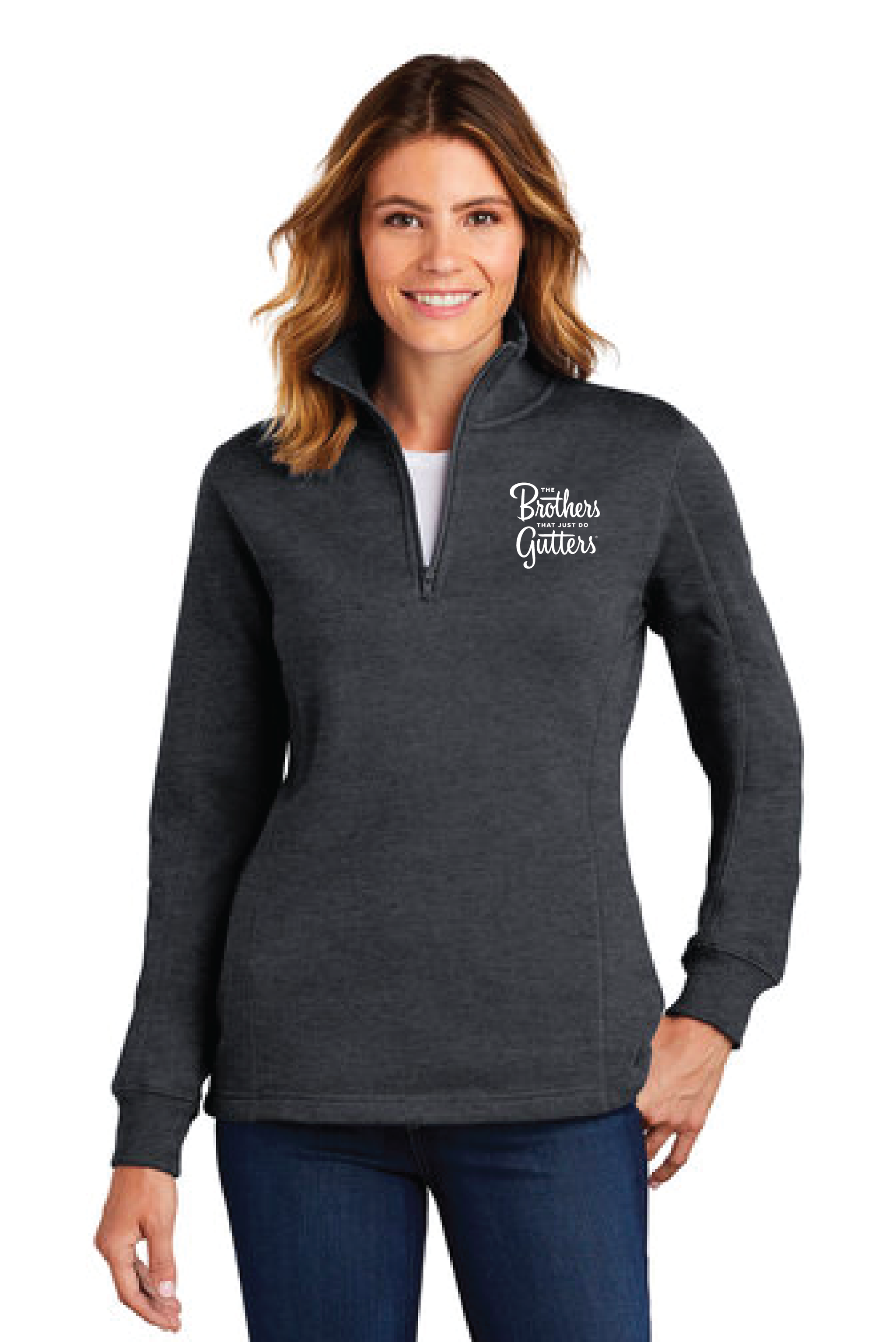 Sport Tek LST253 Ladies 1 4 Zip Sweatshirt Brothers Gutters