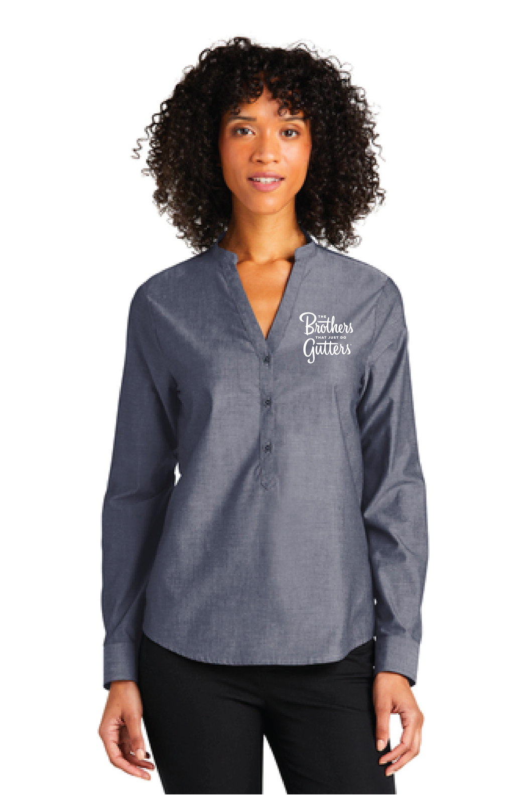 Port Authority LW382 Ladies Long Sleeve Chambray