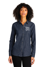 Load image into Gallery viewer, Port Authority LW676 Ladies Long Sleeve Denim Shirt
