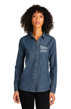 Load image into Gallery viewer, Port Authority LW676 Ladies Long Sleeve Denim Shirt
